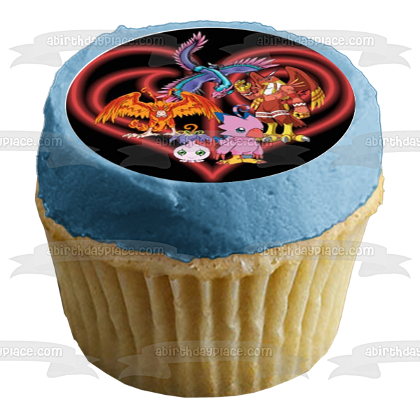 Digimon Agumon Gatomon Palmon Gabumon Edible Cupcake Topper Images ABPID14795