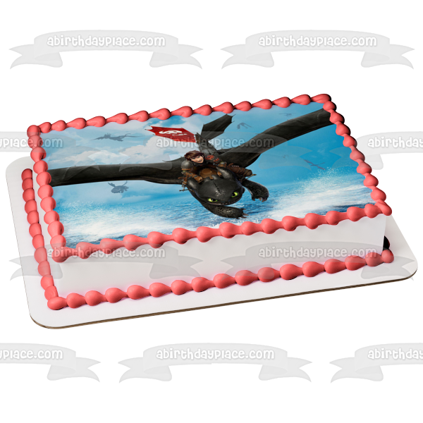 Cómo entrenar a tu dragón Hipo y desdentado adorno comestible para tarta imagen ABPID06292 