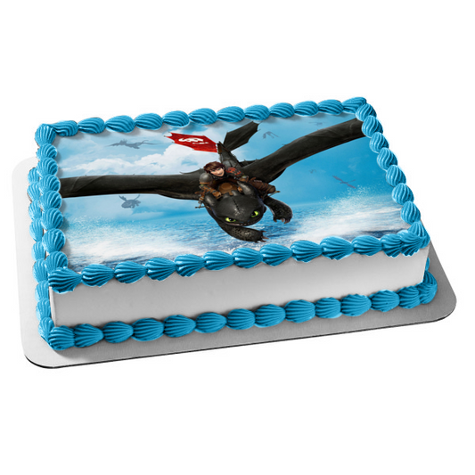 Disney How to Train Your Dragon Hiccup Toothless Edible Cake Topper Image ABPID06292