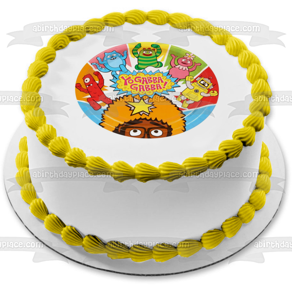 Yo Gabba Gabba Muno Foofa Brobee Toodee and Plex Edible Cake Topper Image ABPID06313
