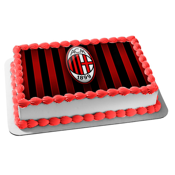 Ac Milan Football Club Logo Edible Cake Topper Image ABPID05567