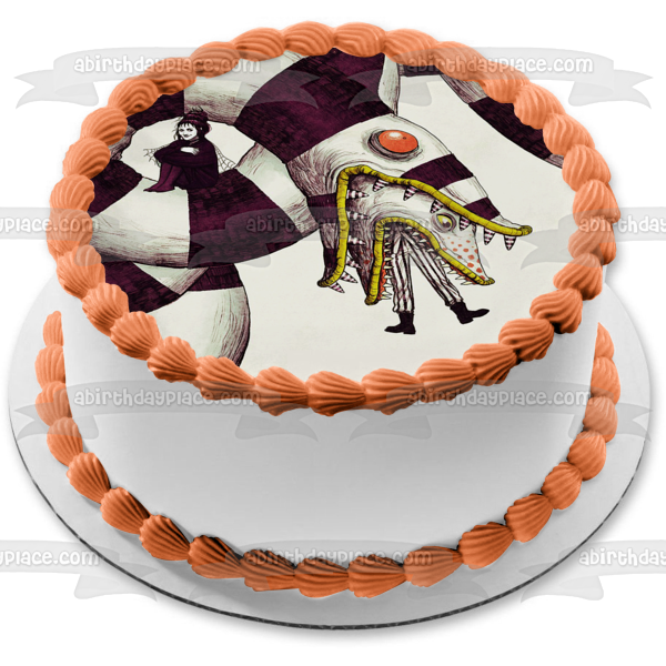 Beetlejuice Lydia Sandworm from Saturn Edible Cake Topper Image ABPID50855