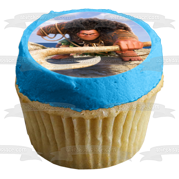 Disney Moana Te Fiti Tamatoa Maui Hei Hei Pua Edible Cupcake Topper Images ABPID14823