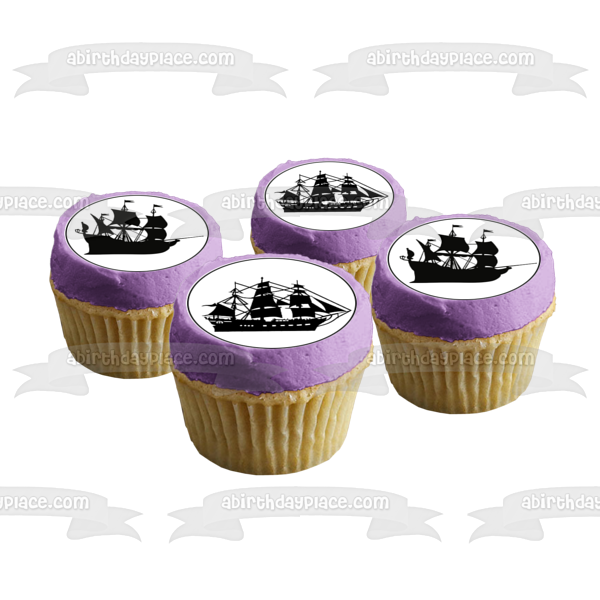 Ships Pirate Seafall Boat Seafaring Cupcake Toppers 24 Count Edible Cupcake Topper Images ABPID50791