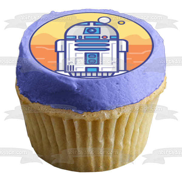 Star Wars Cartoon Chewbaca R2-D2 Yoda Edible Cupcake Topper Images ABPID14879