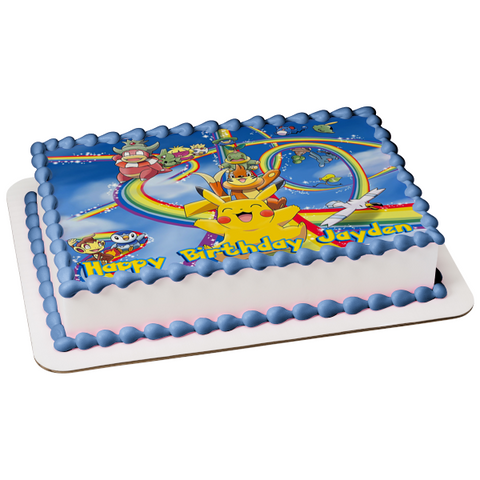 Pokémon Legends: Arceus Pikachu Akari Rei Edible Cake Topper Image ABP – A  Birthday Place