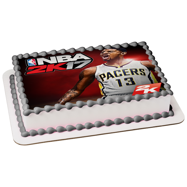 Indiana Pacers NBA Paul George 13 Edible Cake Topper Image ABPID06368