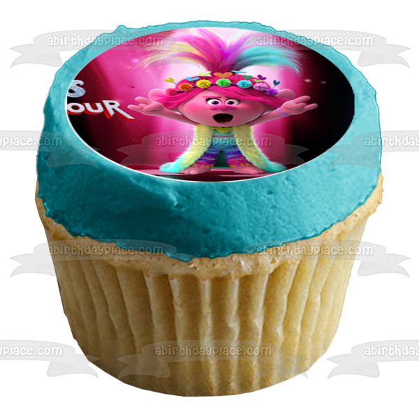 Trolls World Tour Queen Poppy Queen Barb Branch Tiny Diamond King Trollex Edible Cupcake Topper Images ABPID52219