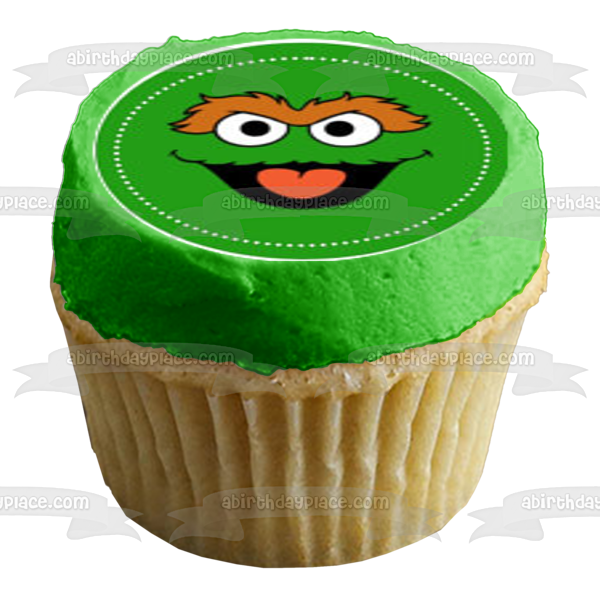 Sesame Street Elmo Big Bird Cookie Monster Oscar the Grouch Edible Cupcake Topper Images ABPID52258