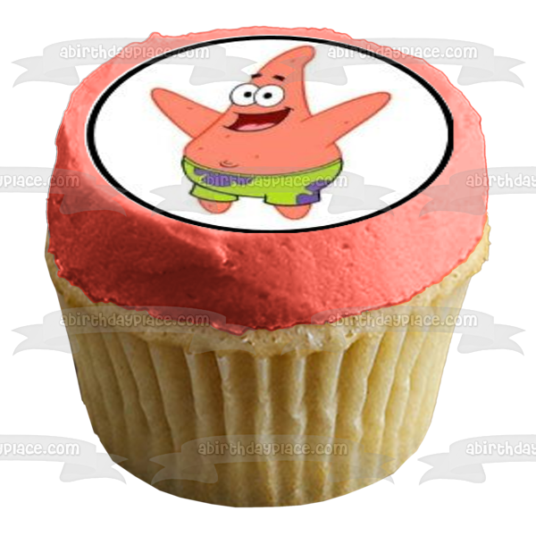 SpongeBob SquarePants Patrick Gary Mr. Krabbs Sandy Squidword Plankton Edible Cupcake Topper Images ABPID51339