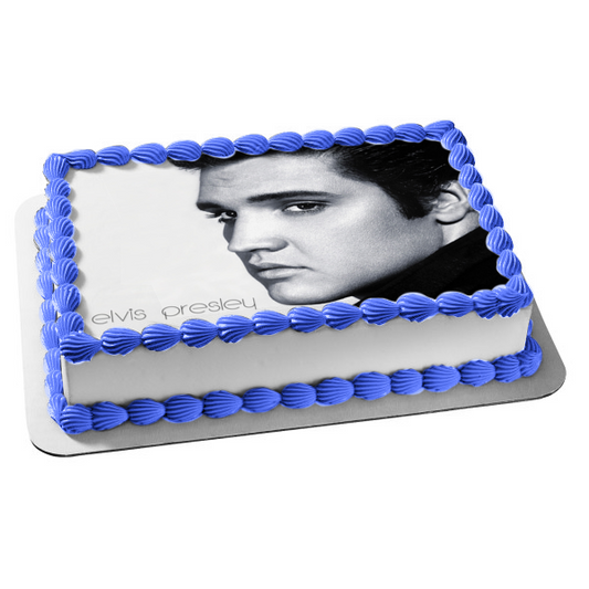 Elvis Presley the King Live In Brazil Cover Edible Cake Topper Image ABPID06373
