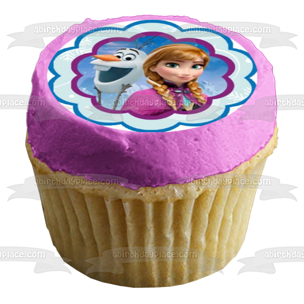 Disney-Pixar Frozen 2 Elsa Anna Olaf Edible Cupcake Topper Images ABPID51352