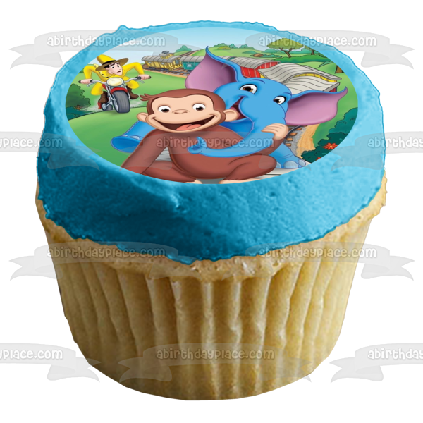 Curious George: The Elephant Upstairs Edible Cake Topper Image ABPID00017
