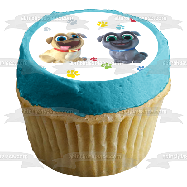 Puppy Dog Pals Puppy Paw Prints Bingo Rolly Edible Cake Topper Image ABPID00175