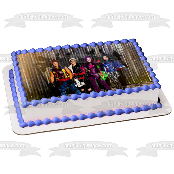 Descendants Shadows Mal Carlos Jay Evie Edible Cake Topper Image ABPID00437