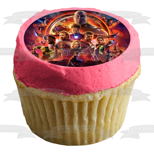 Avengers: Infinity War Iron Man Thor Hulk 2 Edible Cake Topper Image ABPID00445