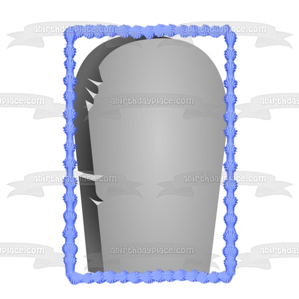 HALLOWEEN TOMBSTONES GRAVESTONES MIX 24X FLAT STAND UP Edible Cake