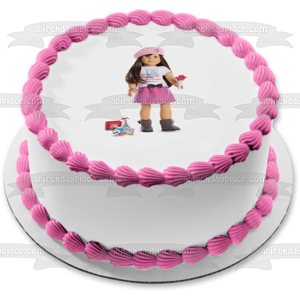 American Girl Fashion Doll Grace Edible Cake Topper Image ABPID00490