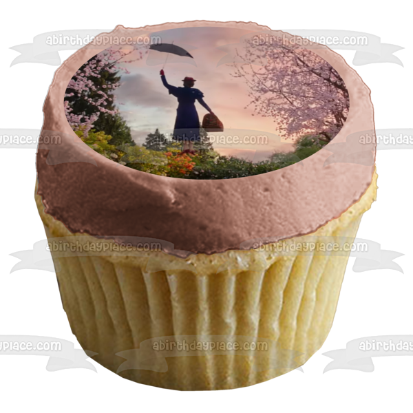 Mary Poppins Returns Umbrella Edible Cake Topper Image ABPID00672