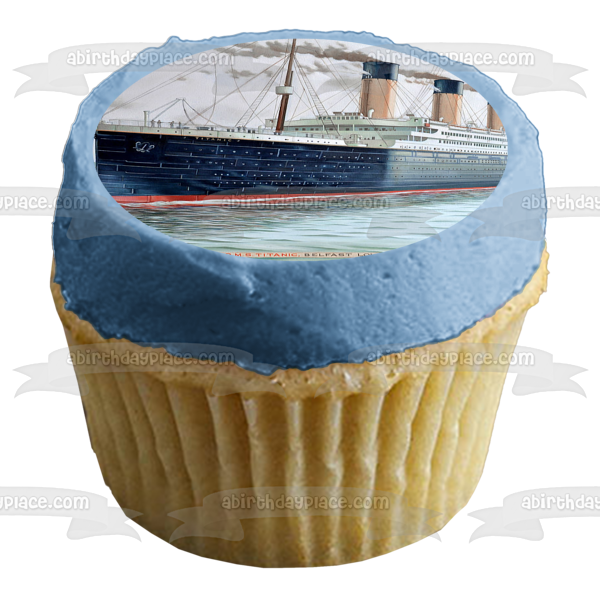 Rms Titanic Ship Lifeboats Edible Cake Topper Image ABPID01096