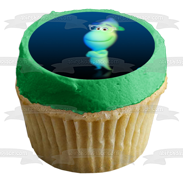 Soul Movie Disney Pixar Joe Blue Background Edible Cake Topper Image ABPID50526