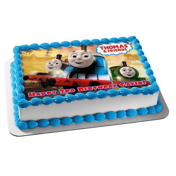 Thomas & Friends Thomas the Tank Engine James Percy Edible Cake Topper Image ABPID00648