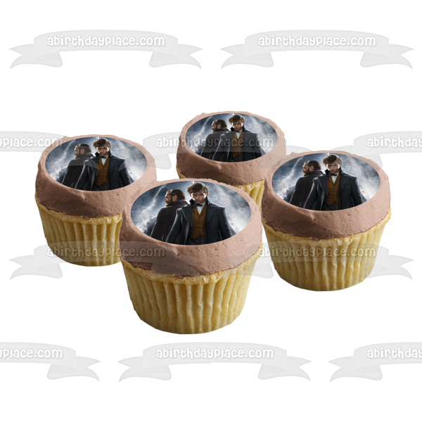 Fantastic Beasts: The Crimes of Grindelwald Newt and Dumbledore Edible Cake Topper Image ABPID00860