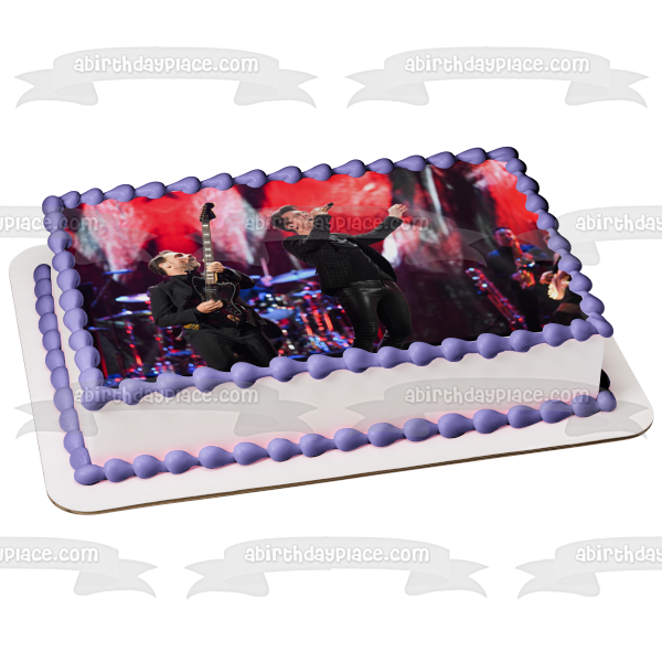 Panic at the Disco Brendon Urie Singing Band Members Edible Cake Topper Image ABPID26864