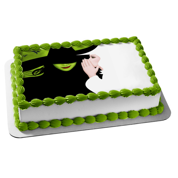 Wicked Elphaba Glinda Flying Monkeys Edible Cake Topper Image ABPID50873