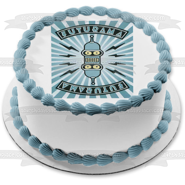 Futurama Bender Comedy Central Adult Swim Animation Edible Cake Topper Image ABPID52642