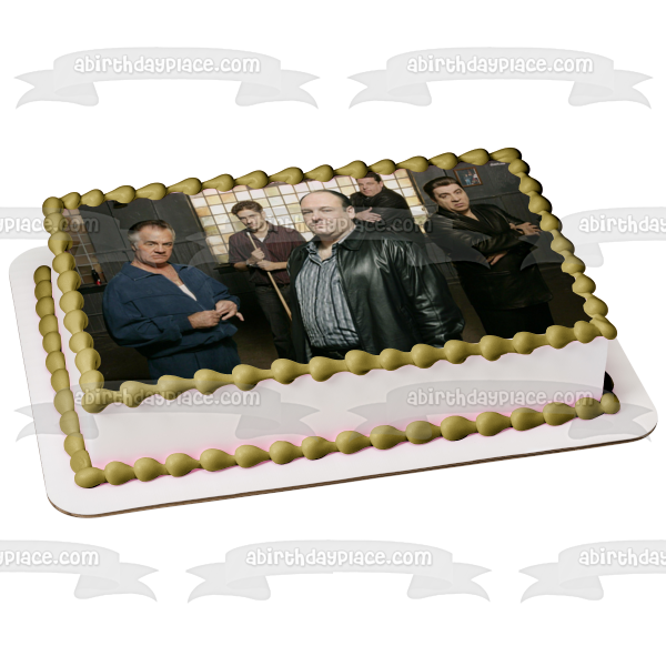 The Sopranos Tony Soprano Paulie Gualtieri Silvio Dante Big Bonpensiero Christopher Moltisanti Edible Cake Topper Image ABPID27106