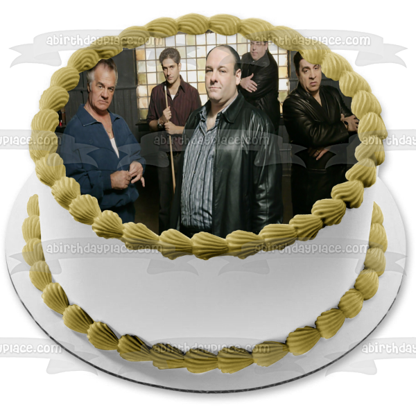 The Sopranos Tony Soprano Paulie Gualtieri Silvio Dante Big Bonpensiero Christopher Moltisanti Edible Cake Topper Image ABPID27106