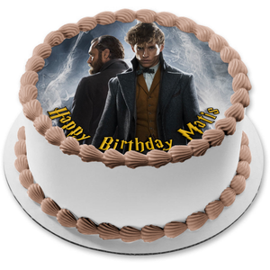 Fantastic Beasts: The Crimes of Grindelwald Newt Dumbledore Edible Cake Topper Image ABPID00860