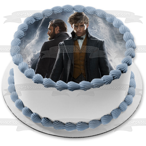 Fantastic Beasts: The Crimes of Grindelwald Newt and Dumbledore Edible Cake Topper Image ABPID00860