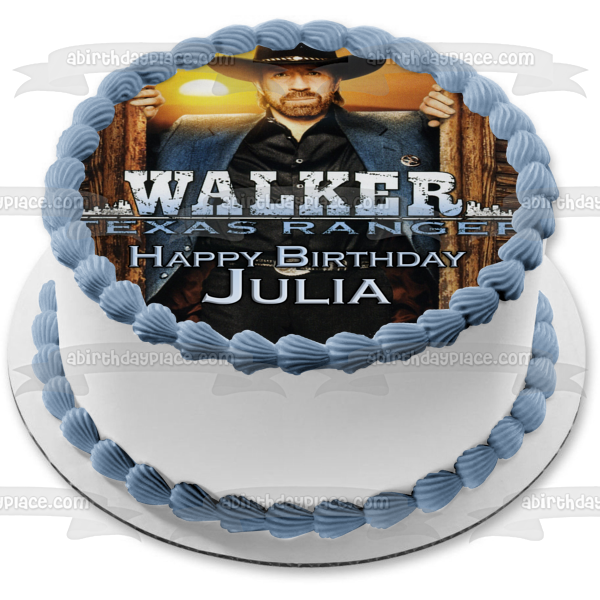 Walker Texas Ranger Sunset Chuck Norris Edible Cake Topper Image ABPID12990