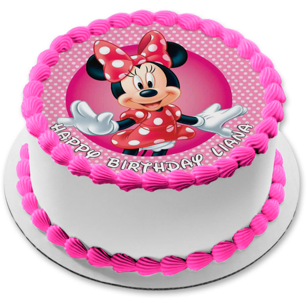 Minnie Mouse Cake Topper, Pink Minnie Mouse Birthday Cake Topper, Minnie  Mouse Cake Topper Printable, Minnie Mouse Birthday Girl Decoration 