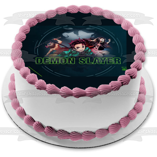 Demon Slayer: Kimetsu No Yaiba Tanjiro Nezukosearch Inosuke Hashibira Edible Cake Topper Image ABPID52244