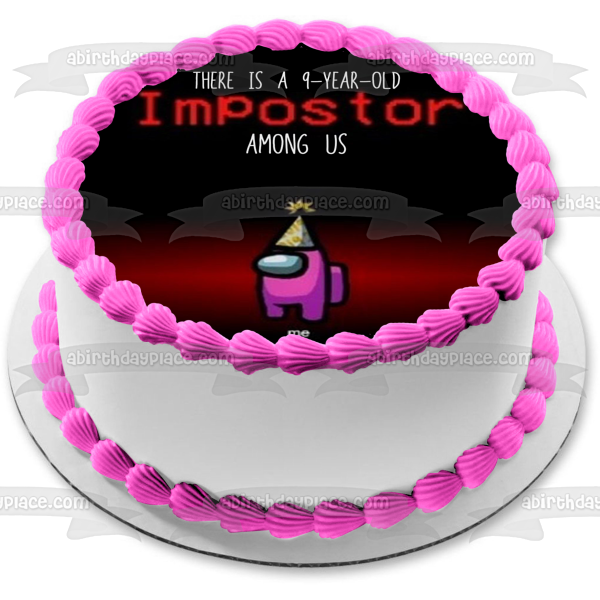 Among Us Customizable Video Game Impostor Edible Cake Topper Image ABPID53482