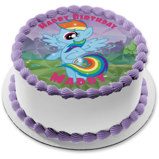 Adorno comestible para tarta My Little Pony Equestria Girls Rainbow Dash Imagen ABPID05120 