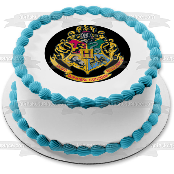 Harry Potter Hogwarts Crest Lion Snake Eagle Wolf Edible Cake Topper I