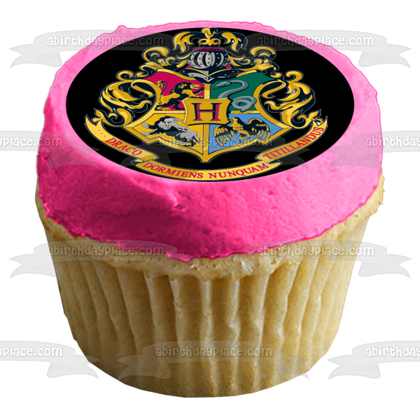 Harry Potter Hogwarts Crest Lion Snake Eagle Wolf Edible Cake Topper Image ABPID03283