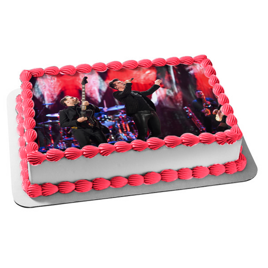 Panic at the Disco Brendon Urie Singing Band Members Edible Cake Topper Image ABPID26864