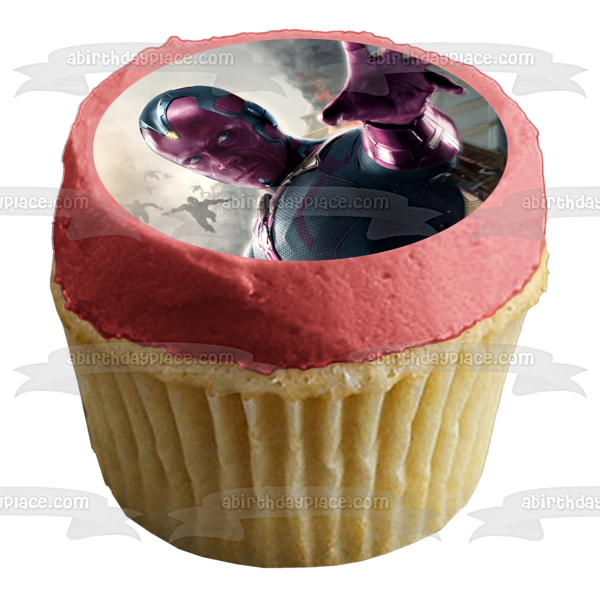 The Avengers Vision Edible Cake Topper Image ABPID00022