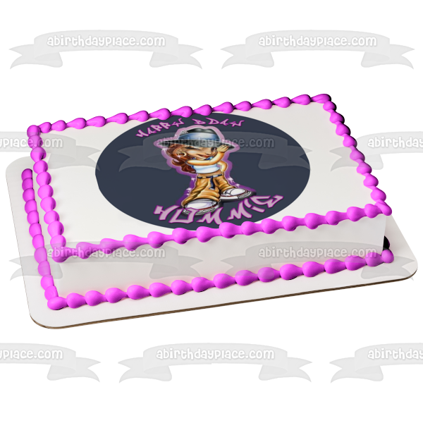 Betty Boop Chola Chicano Happy Birthday Customizable Edible Cake Topper Image ABPID53617