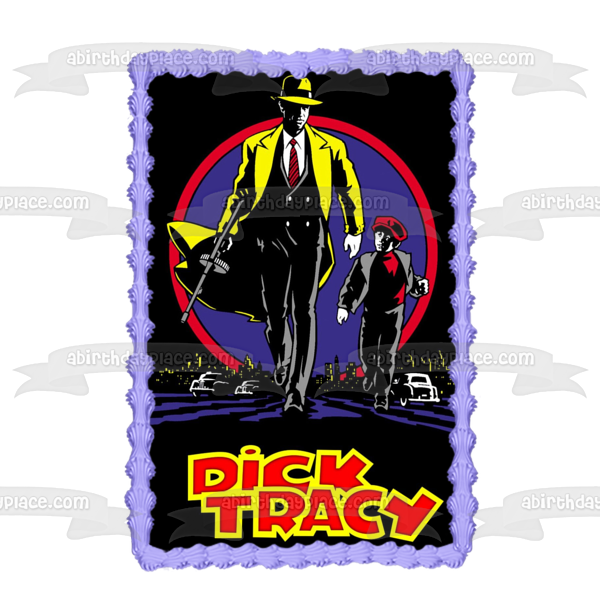 Dick Tracy Detective Film Noir Poster Edible Cake Topper Image ABPID53618