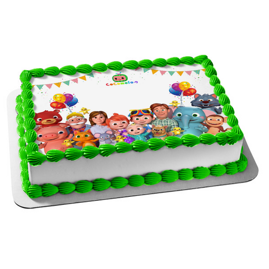 Cocomelon  Characters TV Show Youtube Jj Tom Tom Yoyo Edible Cake Topper Image ABPID53621