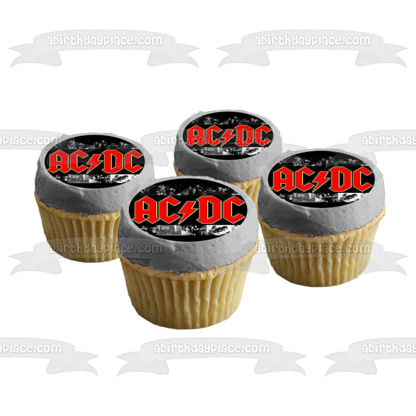 AC/DC Rock Band Stage Group Photos Guitar Live Performance Edible Cake ...