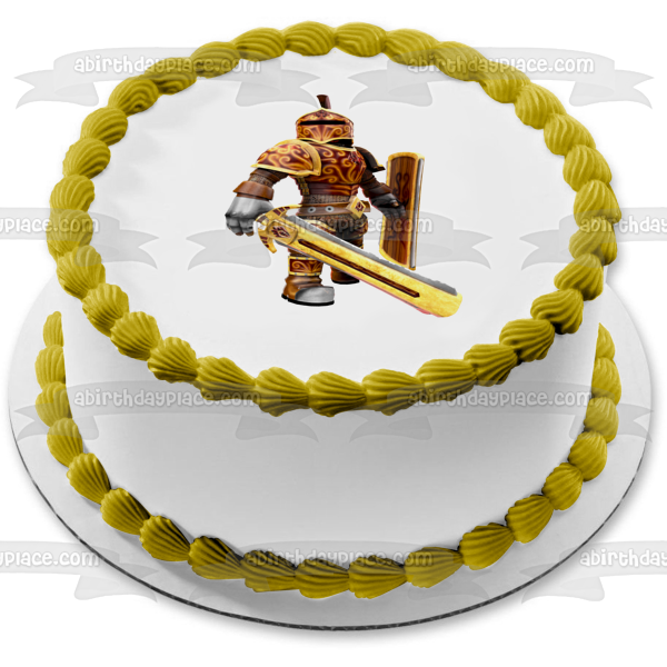 Roblox Knight of the Sacred Flame Edible Cake Topper Image ABPID01610