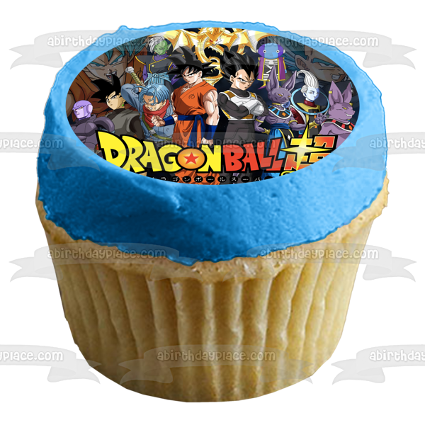 Decoración comestible para tarta de Dragon Ball Super Goku Broly y Cheelai Imagen ABPID01634 