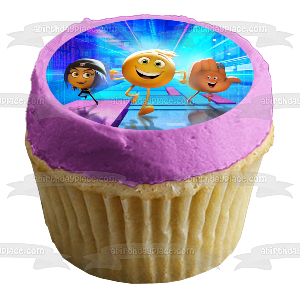 Emoji Movie Gene Jailbreak Hi-5 Edible Cake Topper Image ABPID01868